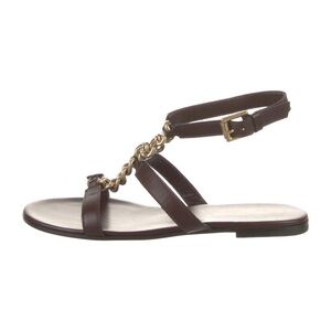 Gianvito Rossi leather chain-link gladiator sandals